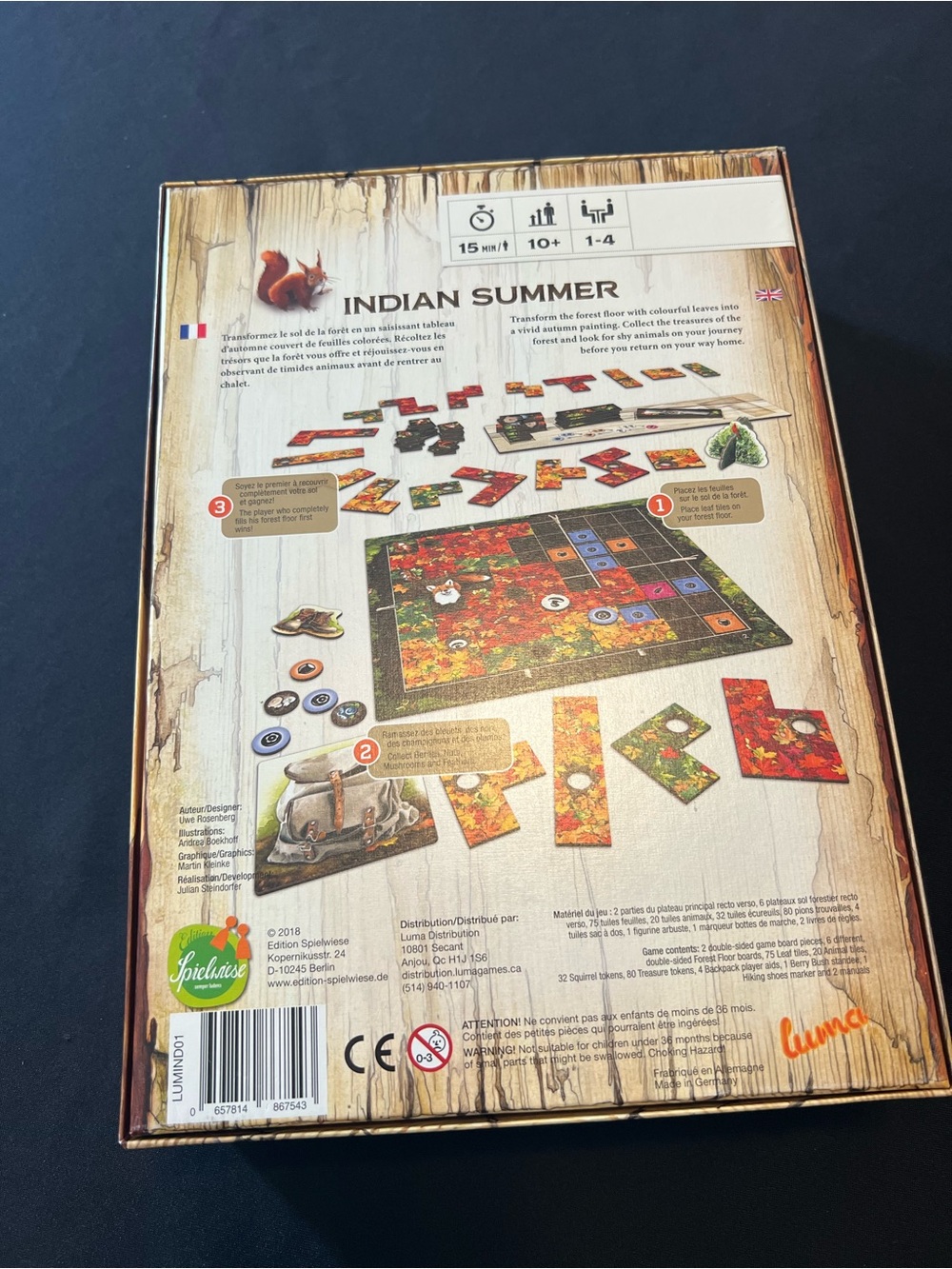 Indian Summer Board Game by Uwe Rosenberg - Like New! - Picture 6 of 8